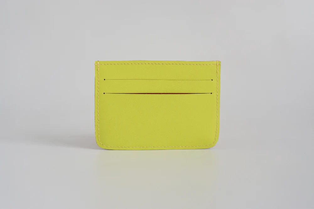 Iloilo (Neon Plaid) Leather Card Holder - Image 5