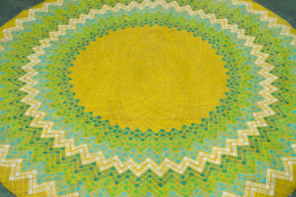 Lime Green Circular Mat