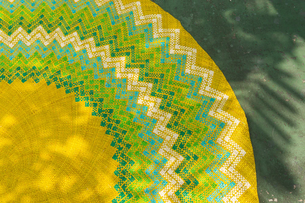Lime Green Circular Mat - Image 3